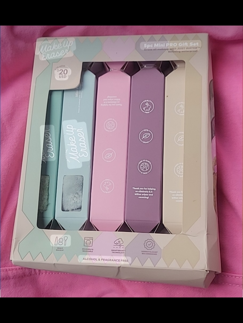 Damaged Box MakeUp Eraser Mini Pro  - Mint, Pink, Lavender, Cream, Light Blue
